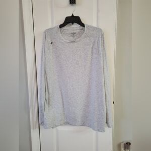 Rhone Reign Long Sleeve Performance Tee Gray Space Dye Size XXL